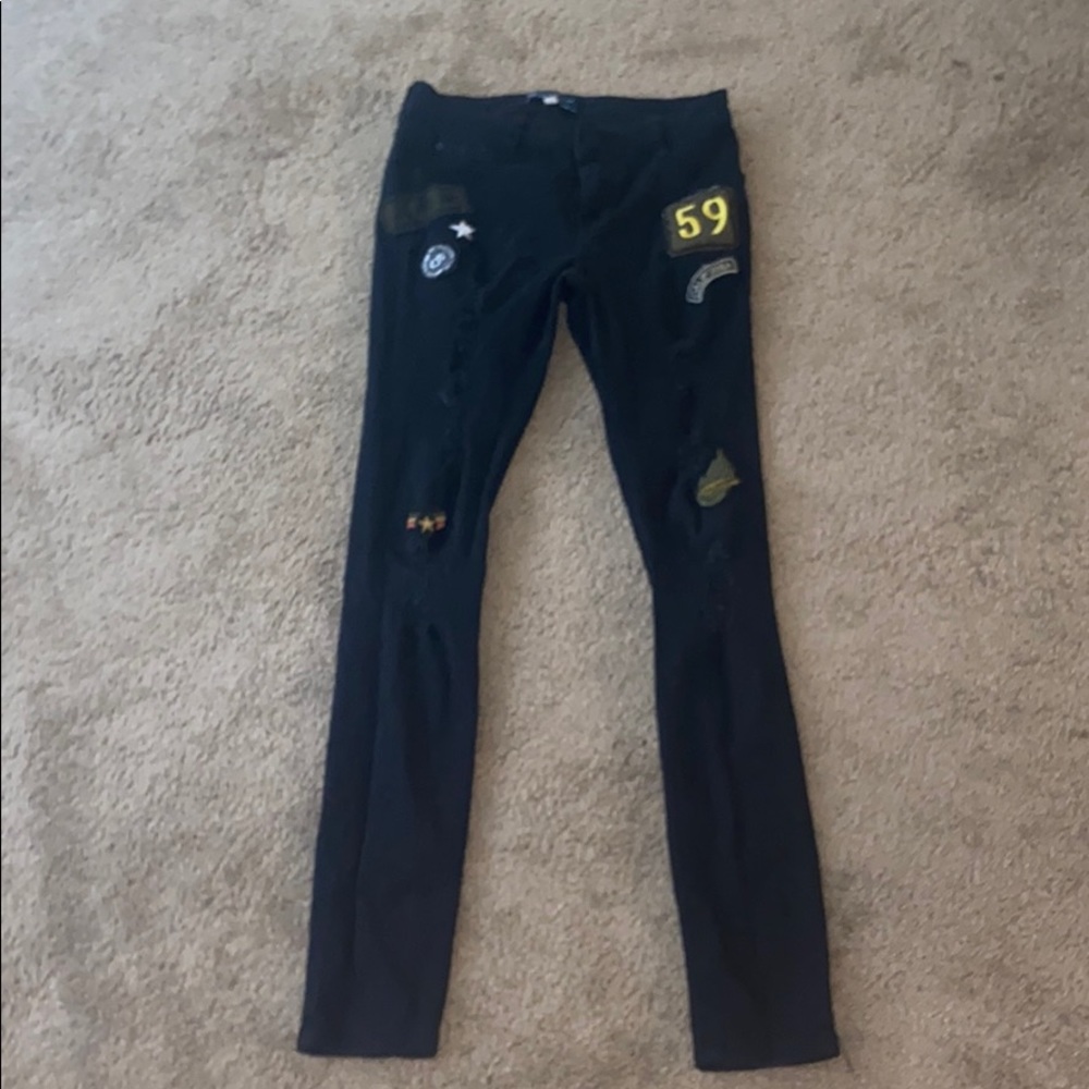 Black ripped jeans